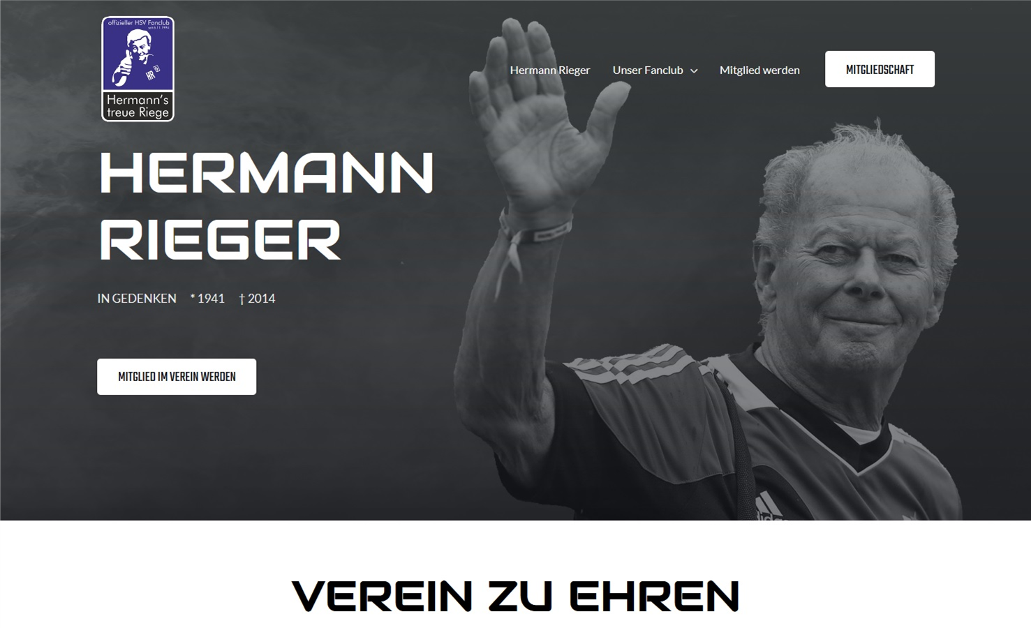 Webseite für einen der größten HSV-Fanclubs